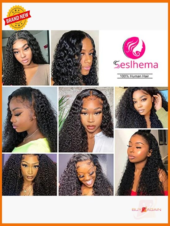 250% Density 13x6 HD Transparent Lace Front Wig Human Hair Kinky Curly Pre